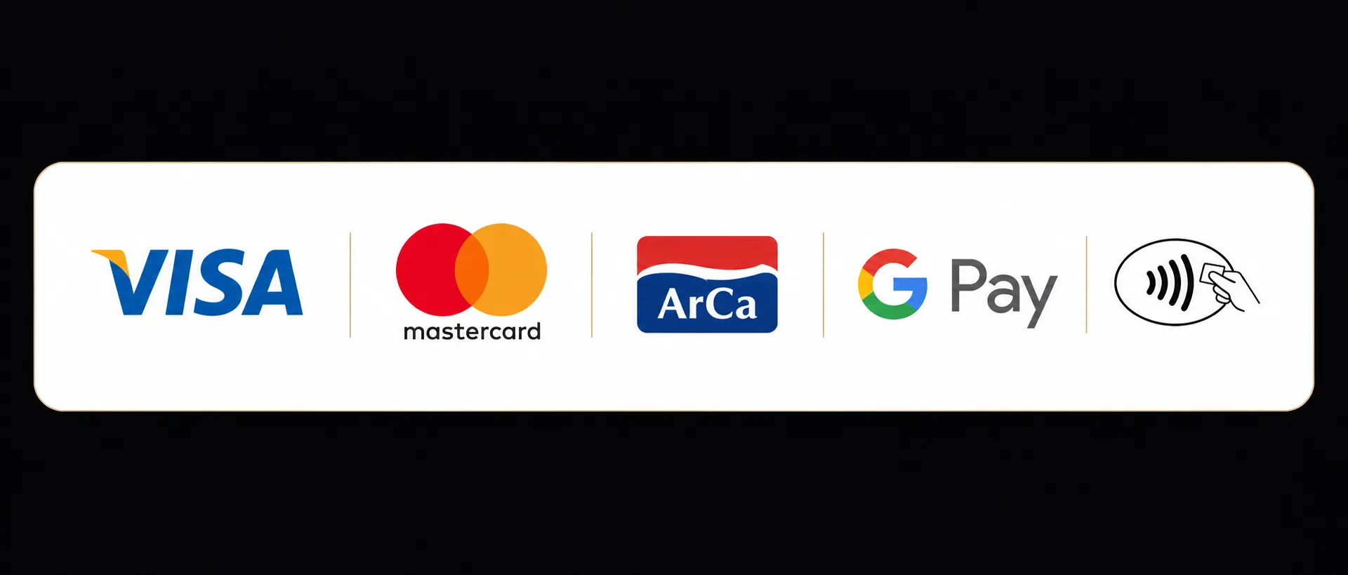 Visa, Mastercard, ArCa, Google Pay